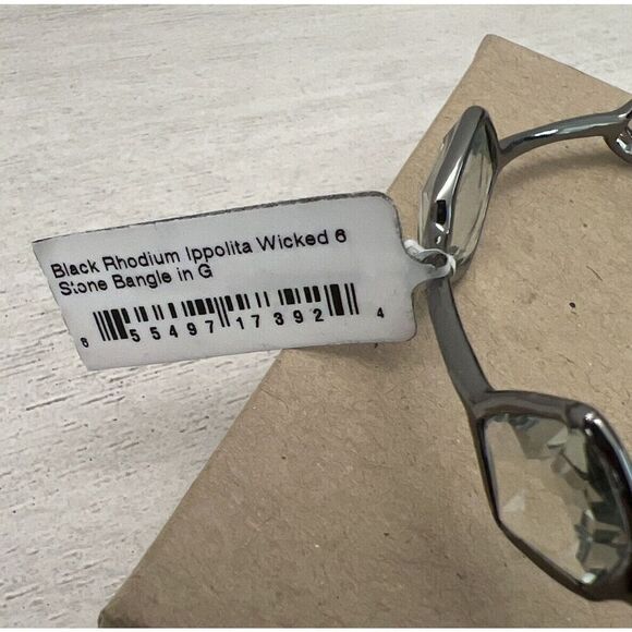 Ippolita Black Rhodium Silver 925 Diamond Wicked 6 Station Bangle Bracelet $2495 - Picture 10 of 12